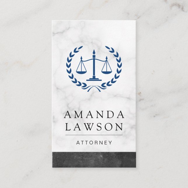 Gerechtigkeitsskales Marmorgesetz Slate Trim Terminkarte (Vorderseite)