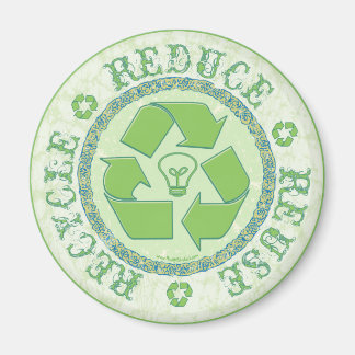 Gerecycelt Earth Day Gear Magnet