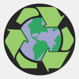 Gerecycelt Erde Runder Aufkleber