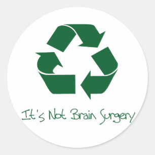 Gerecycelt, es sind keine Aufkleber für die Operat