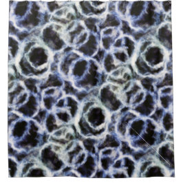 gerecycelt Indigo shibori: Duschvorhang