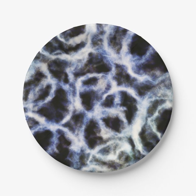gerecycelt Indigo shibori: Pappteller (Vorderseite)