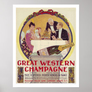 GERECYCELT KUNST: CHAMPAGNE-WERBUNG C.1915 POSTER