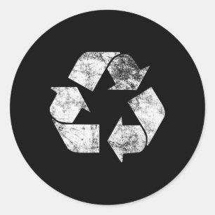 Gerecycelt Logo T Shirt Earth Day Nature Planet Co Runder Aufkleber
