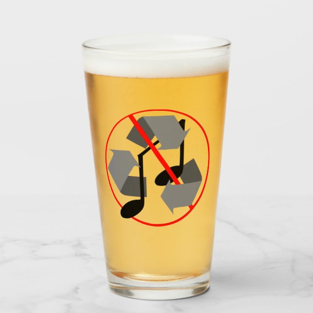 Gerecycelt Musik überspielt Glas (Vorne (Gefüllt))