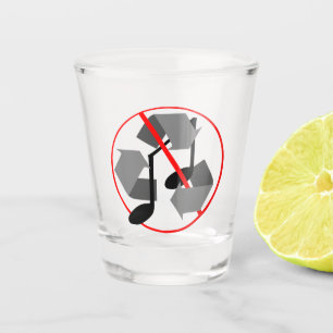 Gerecycelt Musik überspielt Schnapsglas