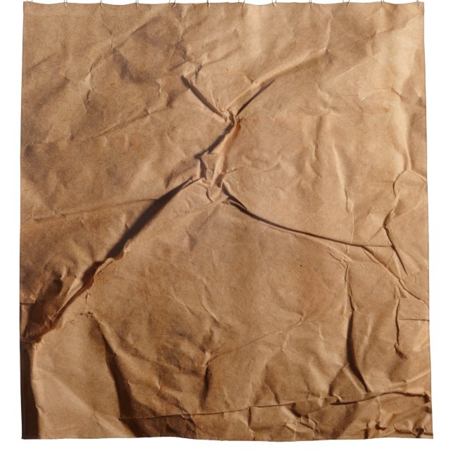 Gerecycelt Packpapier. Textur. Duschvorhang (Vorderseite)