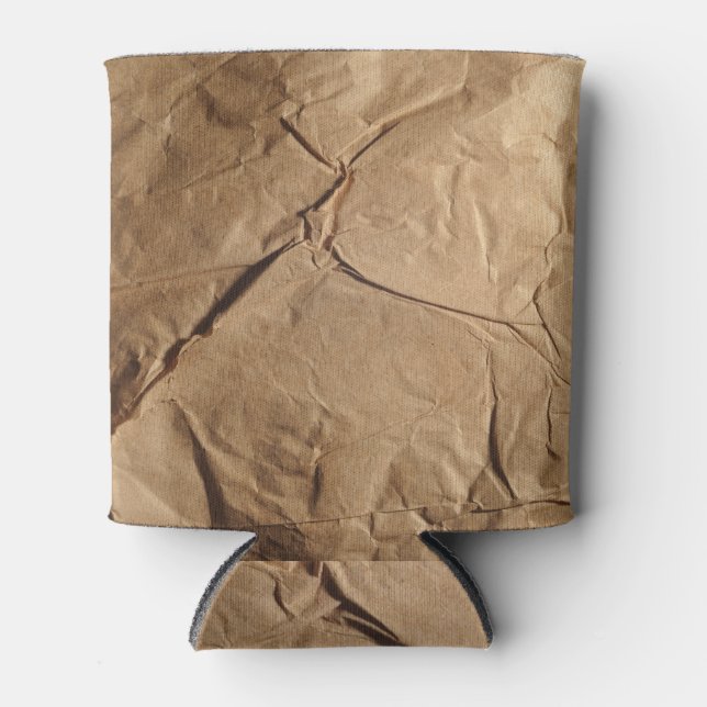 Gerecycelt Papier: Öko-freundliche Textur. Dosenkühler (Vorderseite)