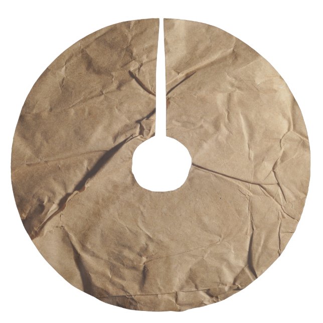 Gerecycelt Papier: Öko-freundliche Textur. Polyester Weihnachtsbaumdecke (Vorderseite)