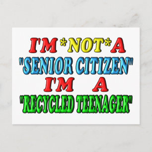 Gerecycelt Teenager Postkarte