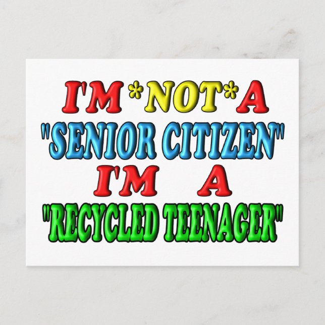 Gerecycelt Teenager Postkarte (Vorderseite)