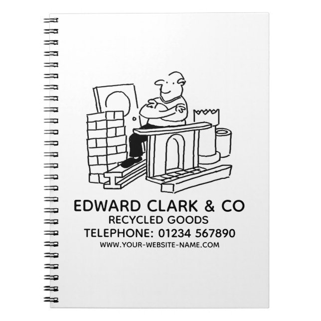 Gerecycelt Warenbuch Notizblock (Vorderseite)