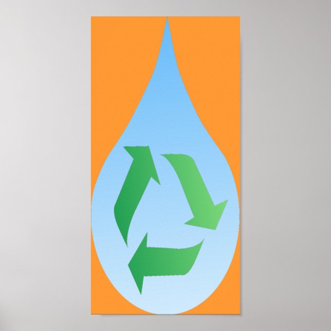 Gerecycelt Wasserplakat Poster (Vorne)