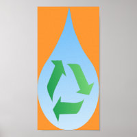 Gerecycelt Wasserplakat