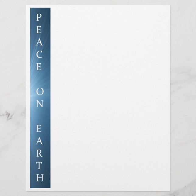 Gerecycelt Weihnachtspapier - Weltfrieden-Design (Vorderseite)