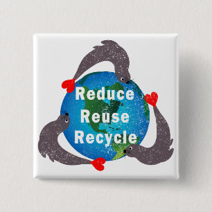 Gerecycelt Wiederverwendung reduzieren Button