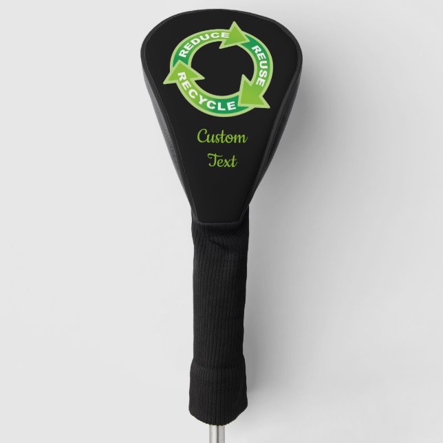 Gerecycelt Wiederverwendung reduzieren Golf Headcover (Vorderseite)