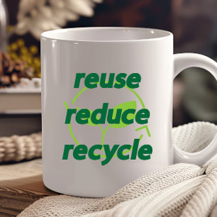 Gerecycelt Wiederverwendung reduzieren Kaffeetasse