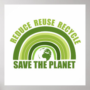 Gerecycelt Wiederverwendung reduzieren Poster