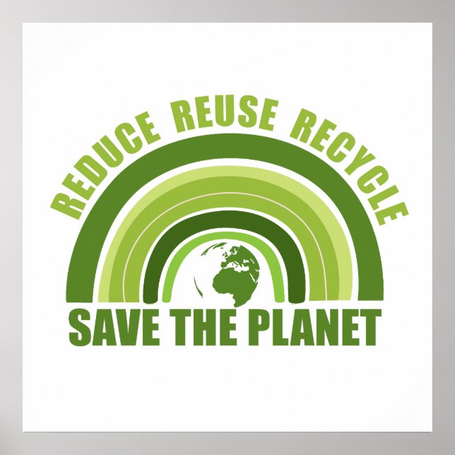 Gerecycelt Wiederverwendung reduzieren Poster (Vorne)