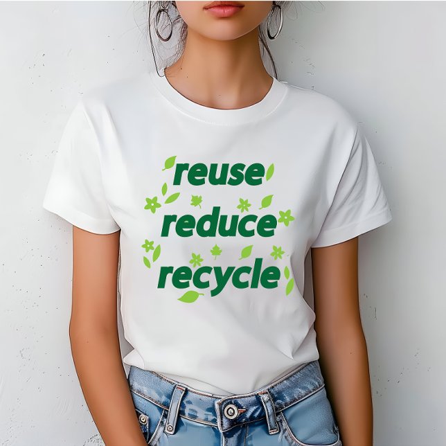 Gerecycelt Wiederverwendung reduzieren T-Shirt (Von Creator hochgeladen)