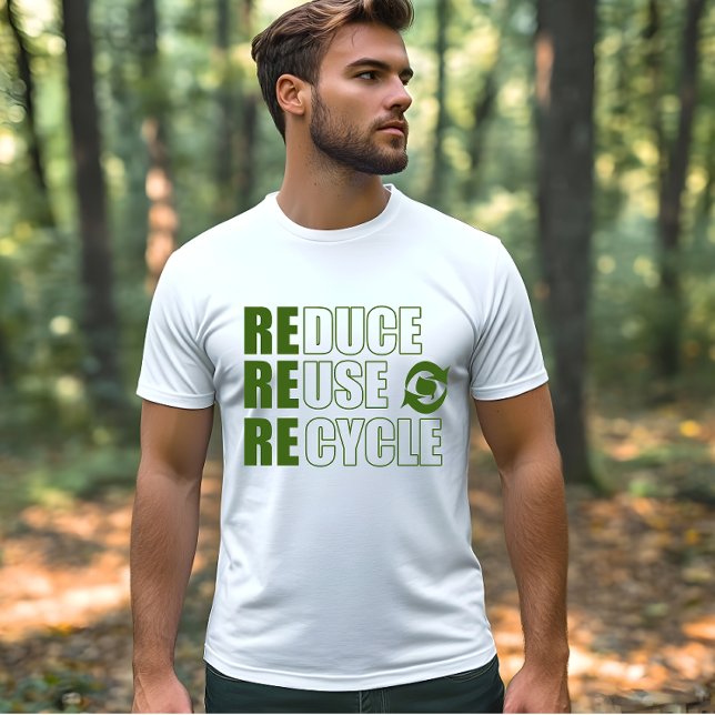 Gerecycelt Wiederverwendung reduzieren T-Shirt (Von Creator hochgeladen)