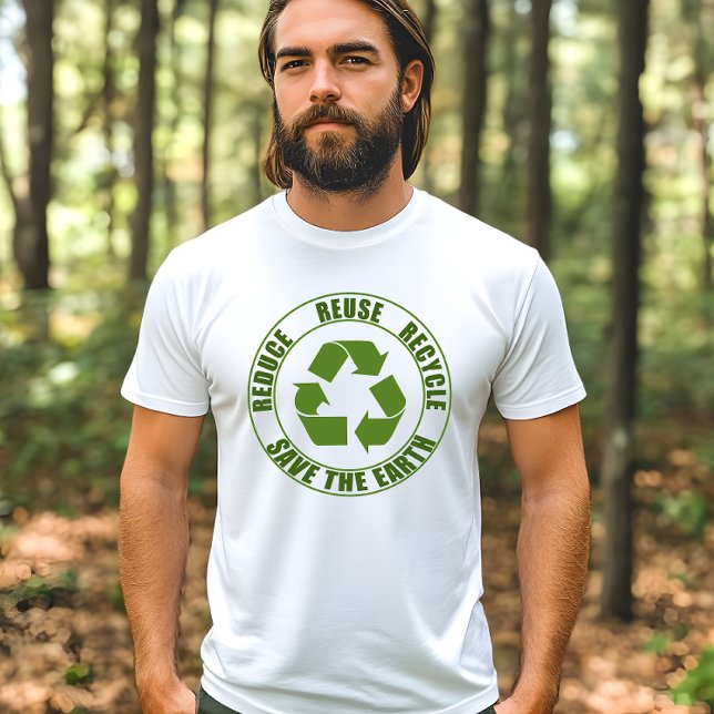 Gerecycelt Wiederverwendung reduzieren T-Shirt (Von Creator hochgeladen)