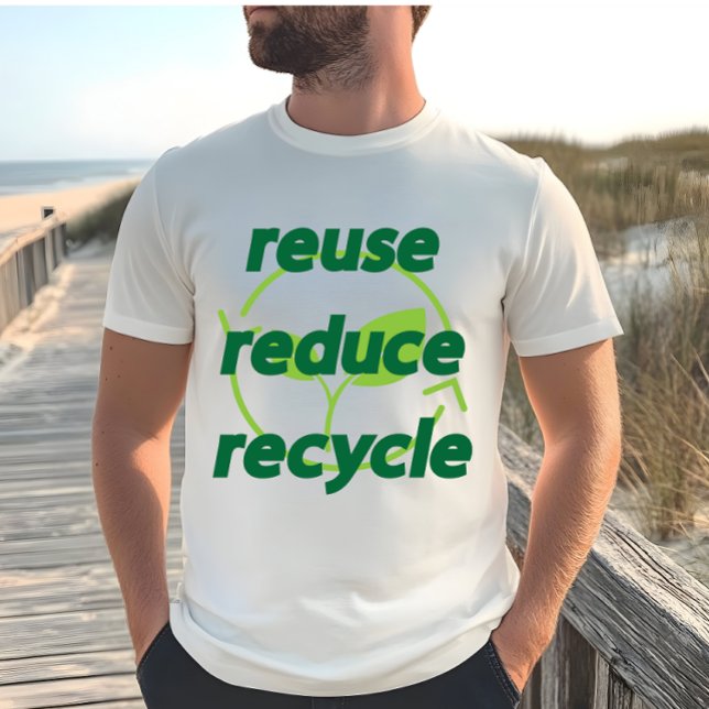 Gerecycelt Wiederverwendung reduzieren T-Shirt (Von Creator hochgeladen)