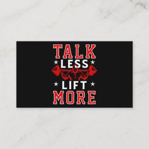 Gerede weniger Lift mehr Bodybuilding Gewicht Trai Visitenkarte