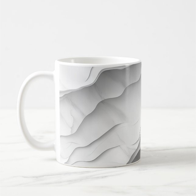 🌊 gereinigtes und modernes Marbré-Motiv 🌊 Kaffeetasse (Links)
