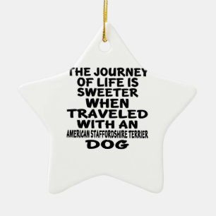 Gereist mit einem amerikanischen Staffordshire Keramik Ornament