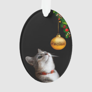 Gereiztes Miezekatzekatze Weihnachten Ornament