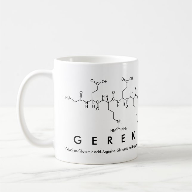 Gerek-Peptidname-Tasse Kaffeetasse (Links)