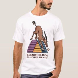 Gerenuk Glitch - Entriegelungene Neck-3-Stufe T-Shirt