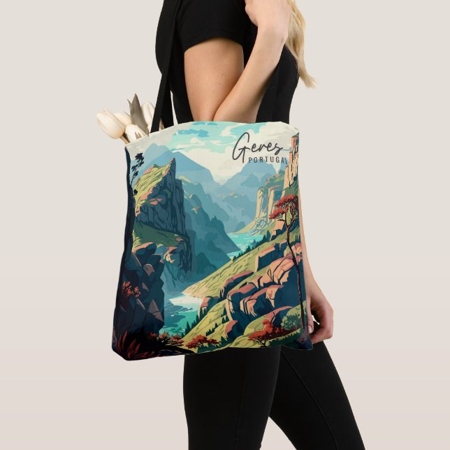 Geres Portugal Vintag Art Travel Illustration (Von Nahem)