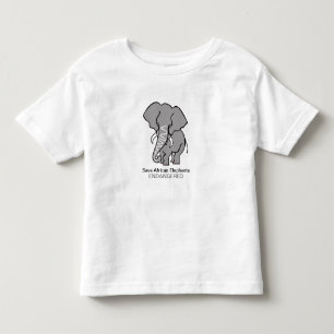 Gerettet afrikanische Elefanten - bedrohte Tiergra Kleinkind T-shirt