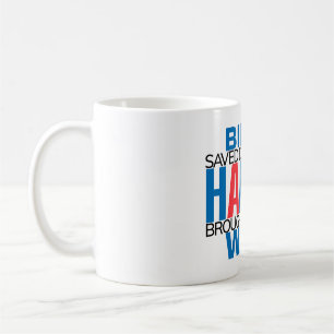 Gerettet Demokratie/Tasse der Freude zurückdrängen Kaffeetasse