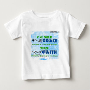 Gerettet durch Anmut durch Glauben Baby T-shirt