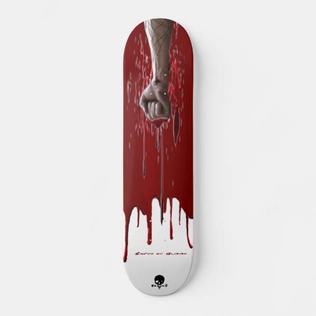 Gerettet durch Blut Skateboard (Vorderseite)