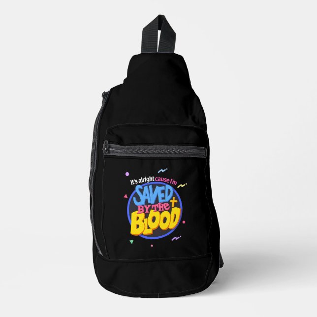 Gerettet durch das Blut - Christlich Crossbody Bag (Vorderseite)