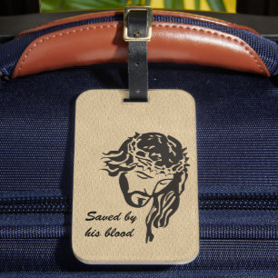 Gerettet durch das Blut Jesus Krone von Thornen Gepäckanhänger