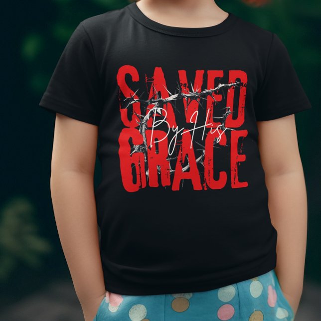 Gerettet durch Gnade - Geistlich Christlich Religi T-Shirt (Von Creator hochgeladen)