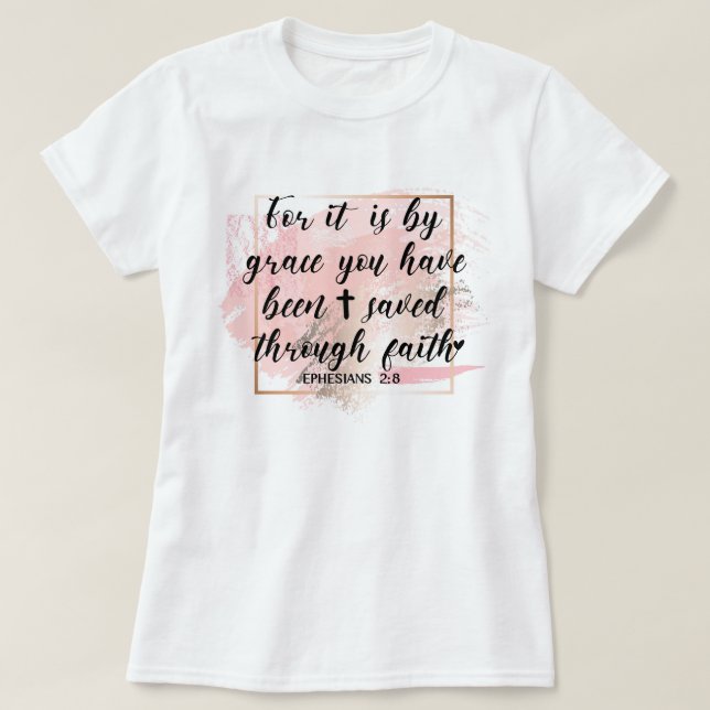 Gerettet durch Gnade T-Shirt (Design vorne)