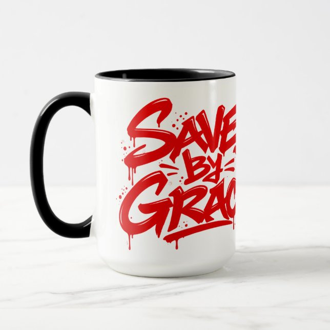 Gerettet durch Gnade Tasse (Links)
