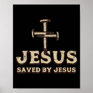 Gerettet durch Jesu Kreuz Christlich Religiöser Go Poster