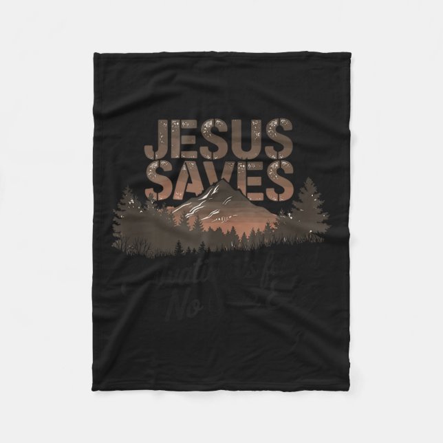 Gerettet durch Jesus  Fleecedecke (Vorderseite)