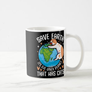 Gerettet Erde Es ist der einzige Planet, der Katze Kaffeetasse