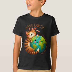 Gerettet Erde Es ist der einzige Planet, der Katze T-Shirt