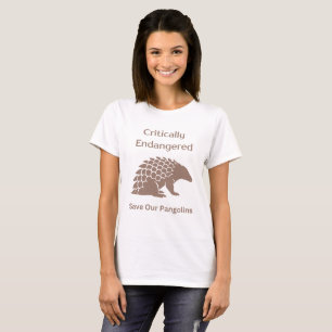 Gerettet gefährdete asiatische Afrika Pangolin-Sil T-Shirt