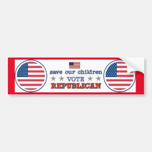 Gerettet Kinder wählen Republikanisch Autoaufkleber